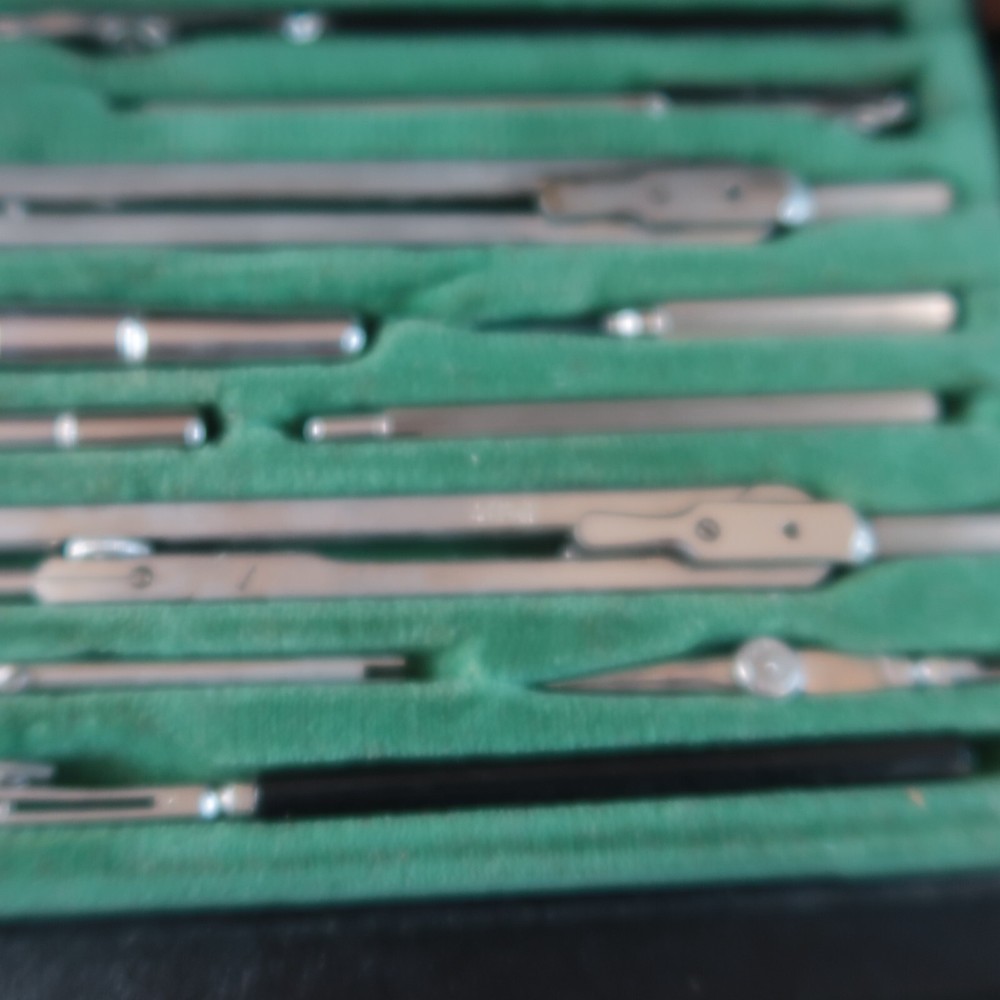 Micronta Deluxe Engineer Compass Drafting Tool Set Complete Germany