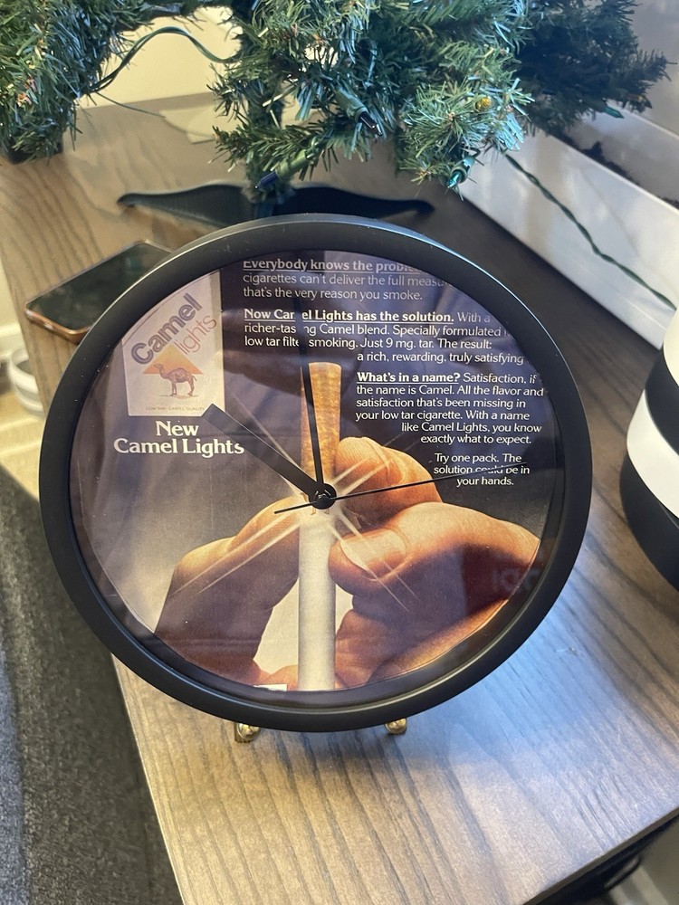 Vintage Camel Tobacco Ad Wall Clock