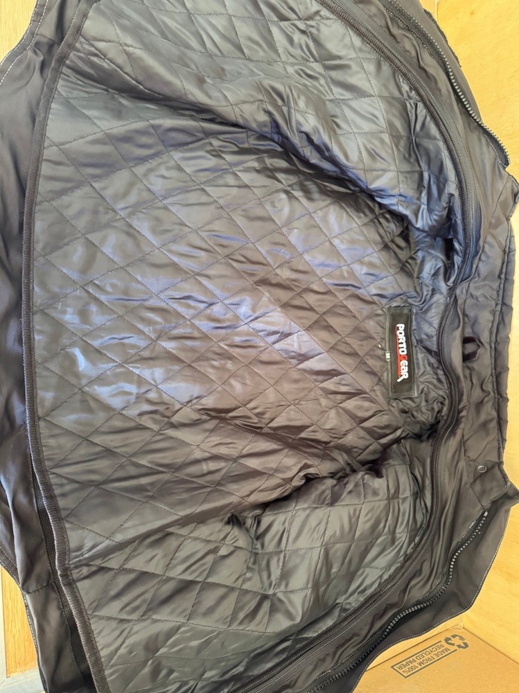 PortoGear Black Motorcycle Jacket With Elbow Pad