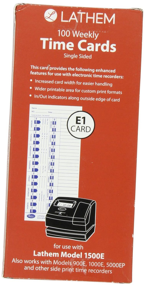 Time Universal Time Card, White, 100 per Pack (E100), 4 X 9