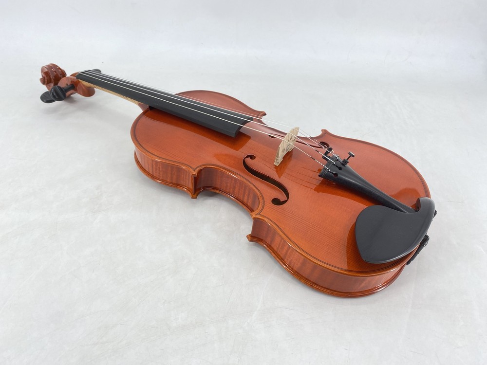 Premium 4/4 Violin Handmade One-Piece Flamed Maple Back Case Bow & Shoulder Rest