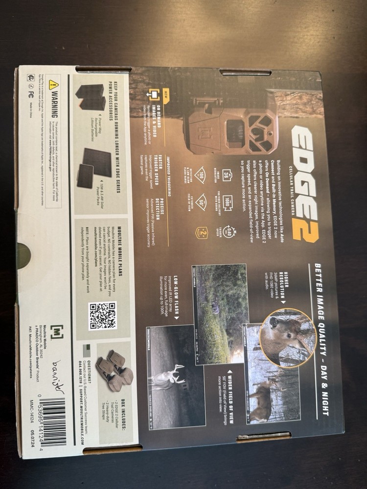 Moultrie Mobile Edge2 Cellular Trail Camera 2 Pack Kit