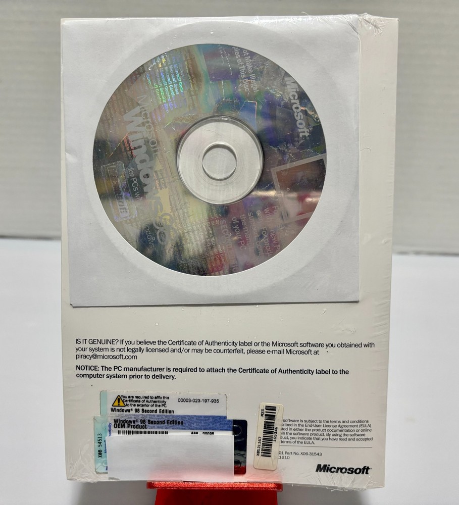 Microsoft Windows 98 Second Edition w/ Boot Disk (New Sealed)