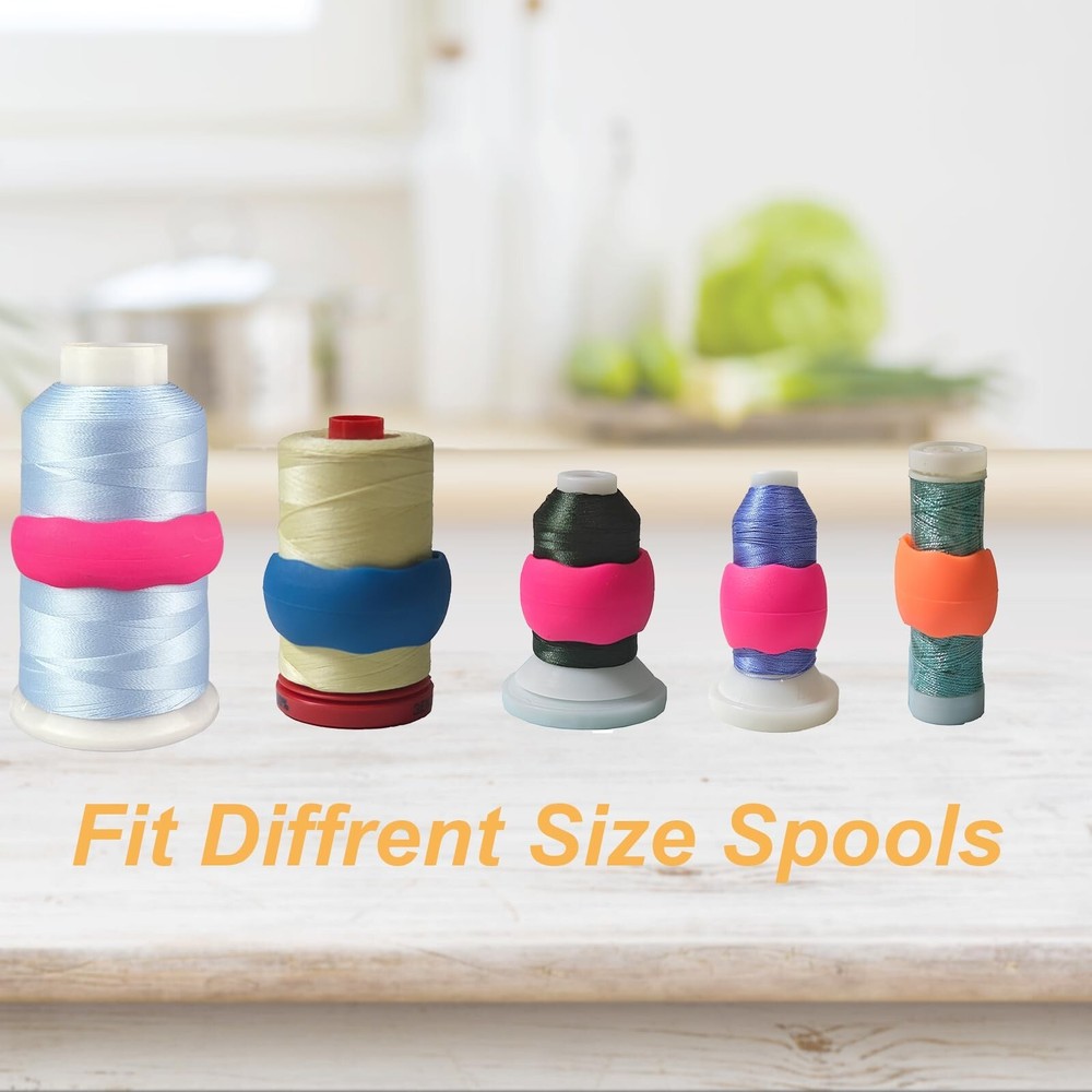 Simthread 100pcs Upgraded Thread Holder/Spool Huggers Compatible with Larger ...