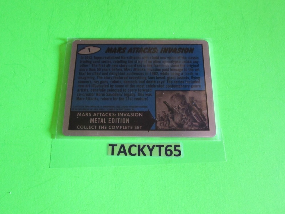Mars Attacks! Uprising Blue Metal plate #1 Mars Attacks: Invasi