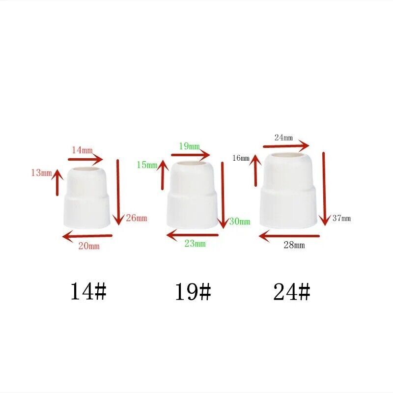 Lab Bottle Stoppers: Reversible Cap Sealing Plugs (Sizes 14#, 19#, 24#) ﻿
