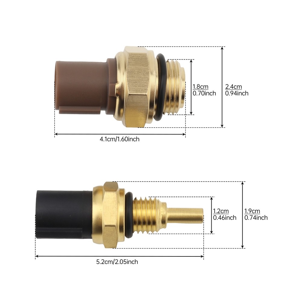 2 pcs Coolant Temperature Sensor 37760-P00-003 Direct Fit Vibration - Resistant
