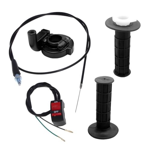 Twist Throttle Accelerator Handle Grips, Throttle Cable Kit for 50cc 90cc
