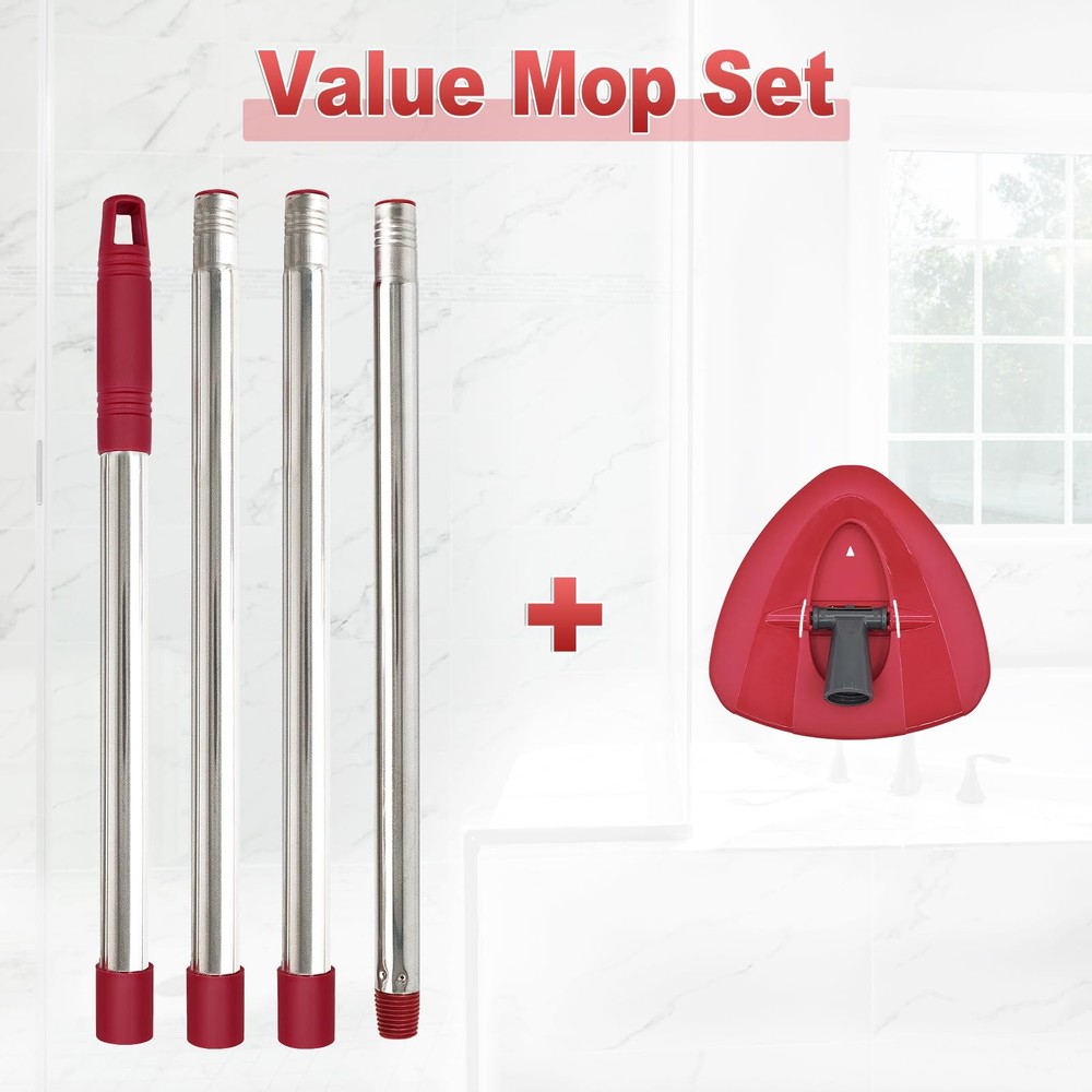 Spin Mop Handle Replacement For Ocedar, 30 58 Inch, Base, Red
