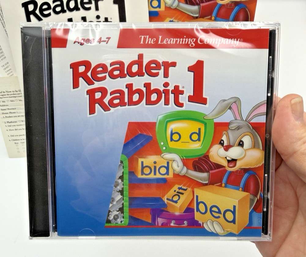 The Learning Company Reader Rabbit 1 CD-ROM Complete, Sealed CD