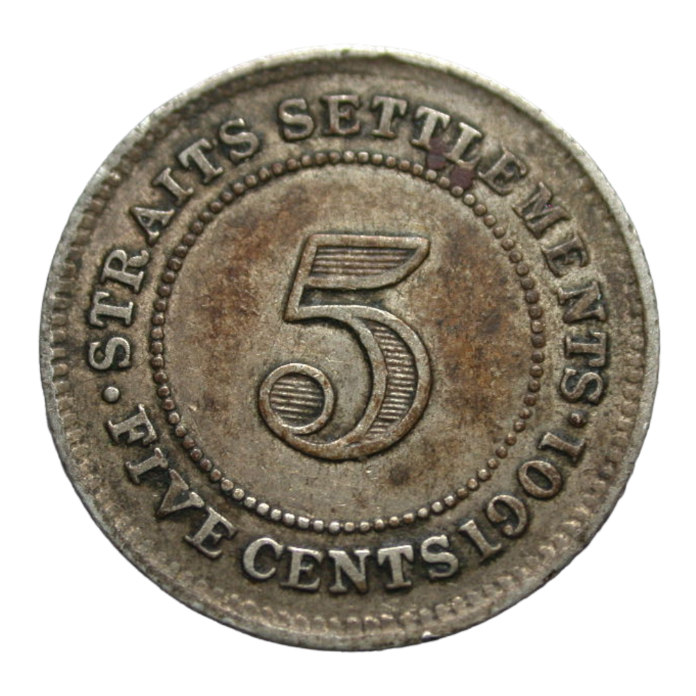 Straits Settlements 1905 5 Cents