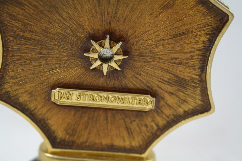 Jay Strongwater Dumont Bee Octagonal Enamel Clock