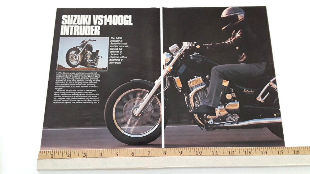 1987 SUZUKI VS1400GL INTRUDER ORIGINAL 1987 ARTICLE