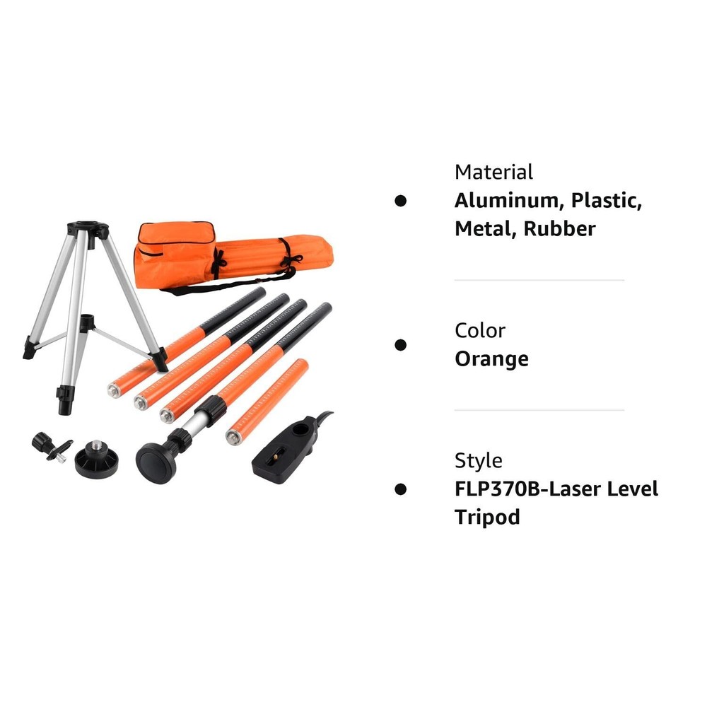 KEZERS Laser Level Pole with Tripod,12Ft./3.7M Telescoping Pole for Laser Lev...