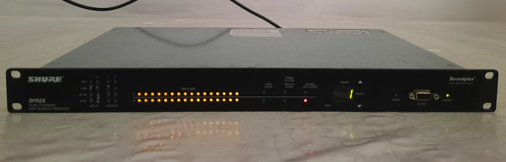 Power Tested Shure DFR22 Soundplex Audio Processor with Feedback Reduction