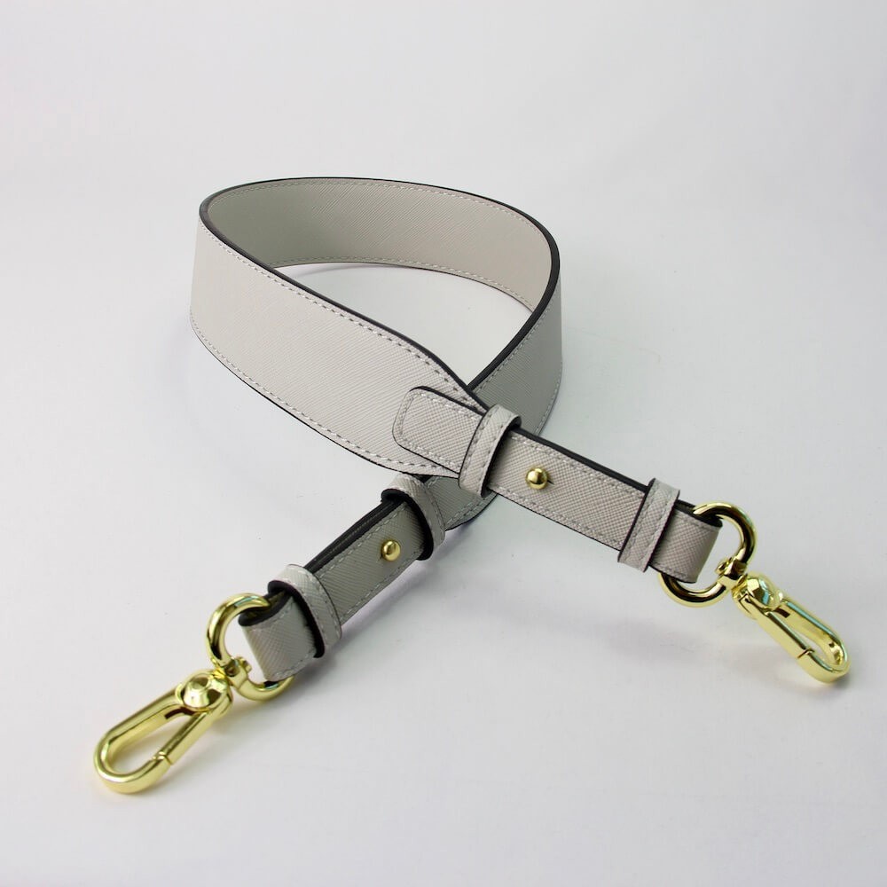 Leather Studded Strap (Light Gray) - Free Shipping