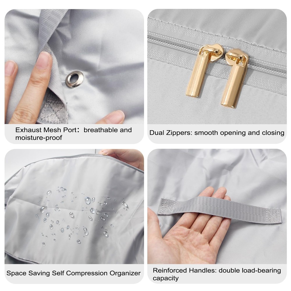 Ultra Space Saving Self Compression Storage Bags for Organizer, Large Heavy D...