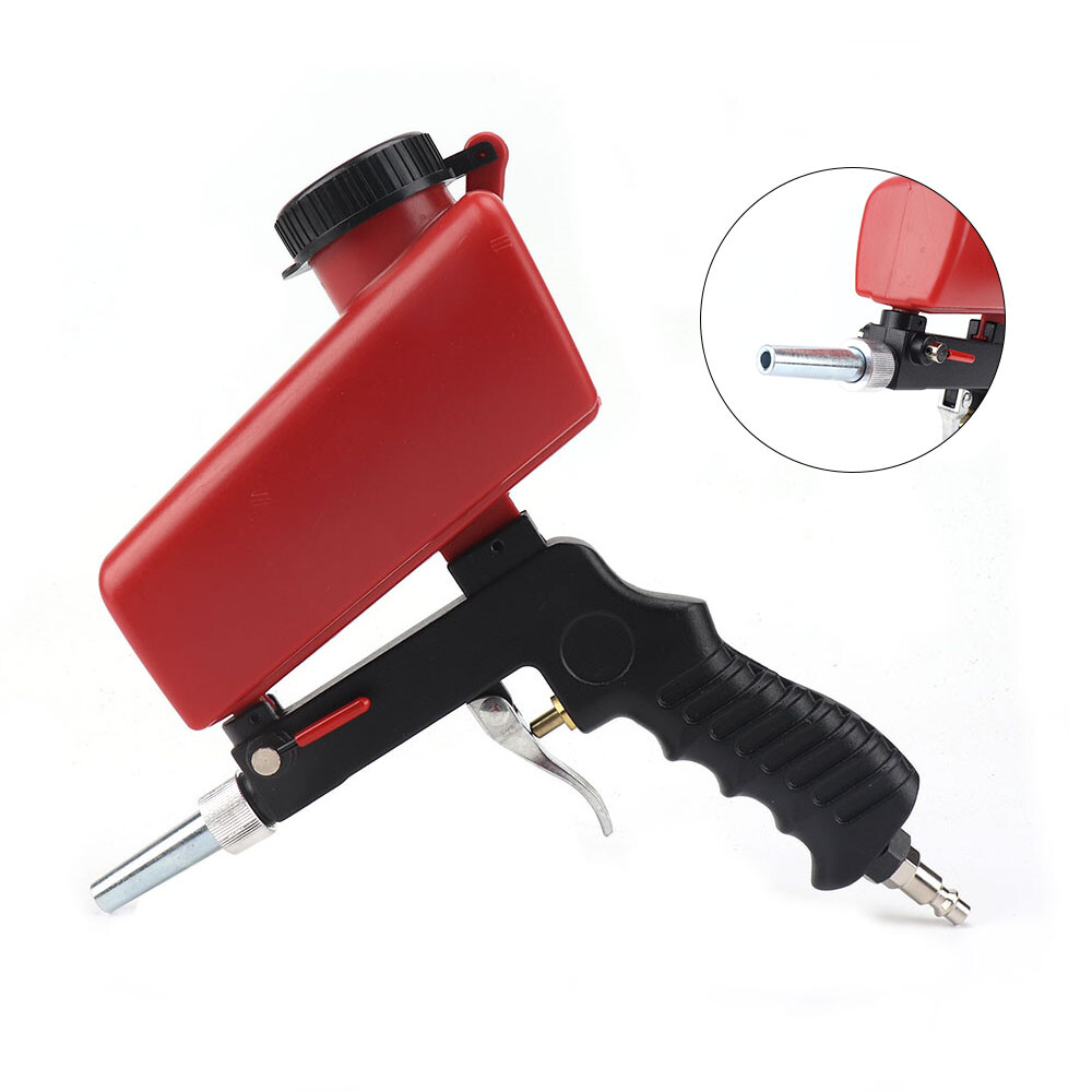 Sandblaster Portable Sand Blasting Nozzle Gun Gravity Feed Sandblast Gun 90PSI