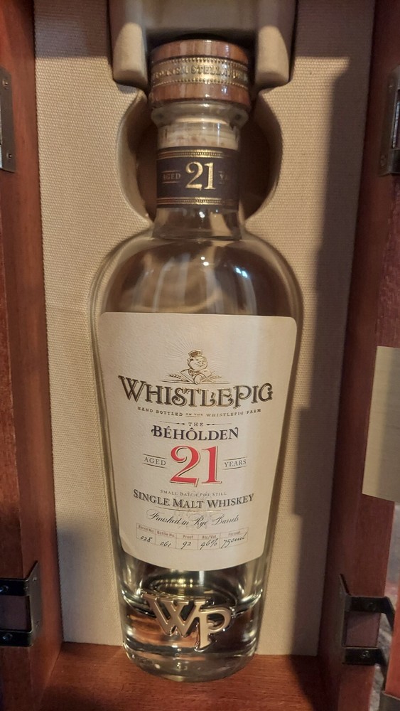 Whistle pig 21 Year The Beholden empty