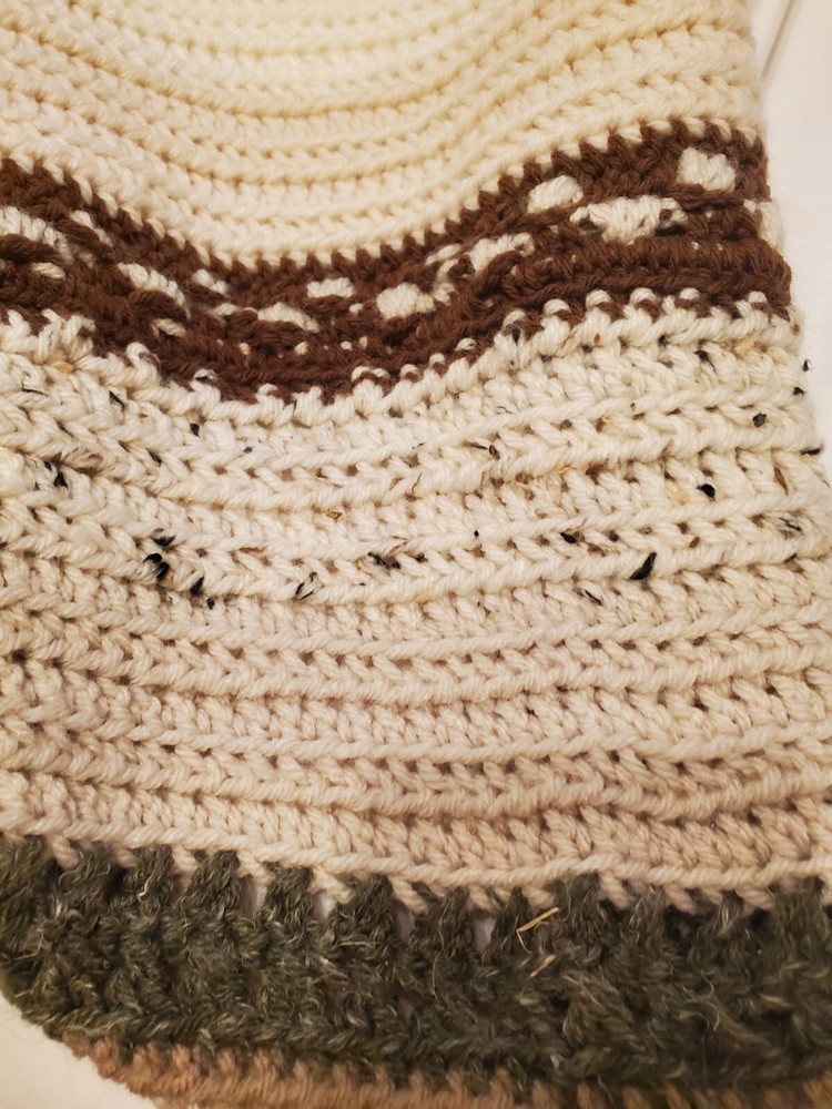 Beautiful Handmade Earth Tone Textured Crochet Throw