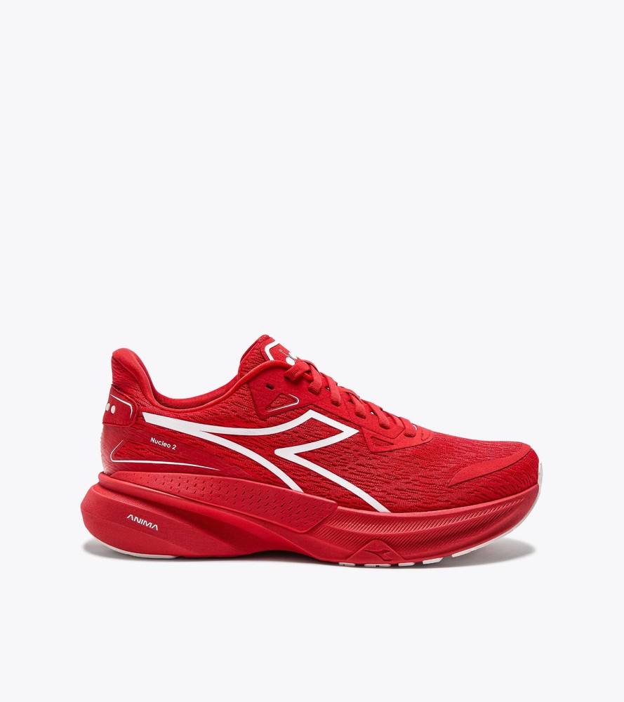 Men's Diadora Nucleo 2, Fiery Red/White, 10.5 D Medium US