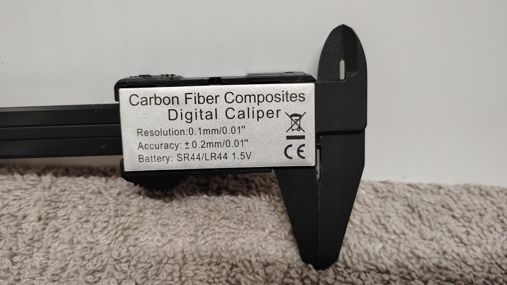 2 Fine Source Carbon Fiber Composite Digital Caliper 150 mm 6". (00)