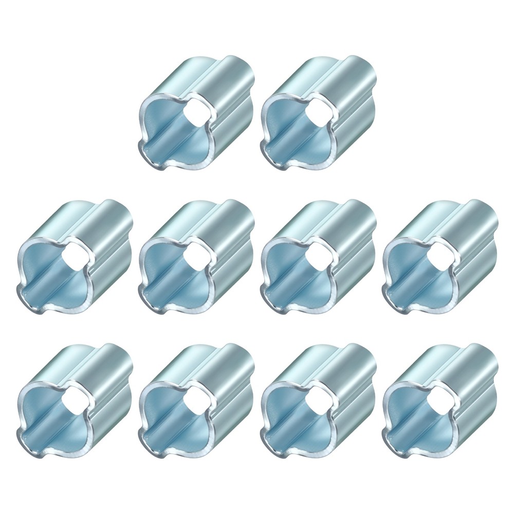 10 Pack Galvanizing Plate Double Ear Hose Clamps, Working Range 8.1-11mm