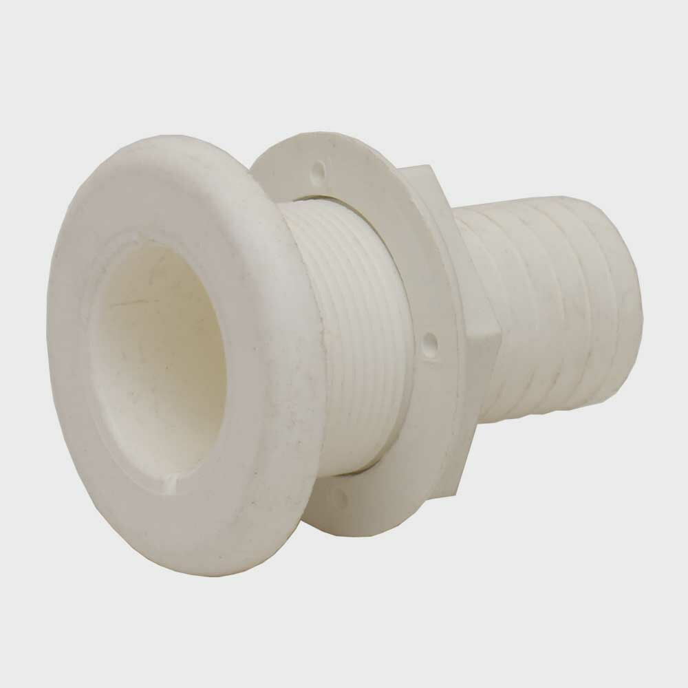 Sea Ray Boat Thru Hull Fitting | 1 1/2 Inch White Plastic