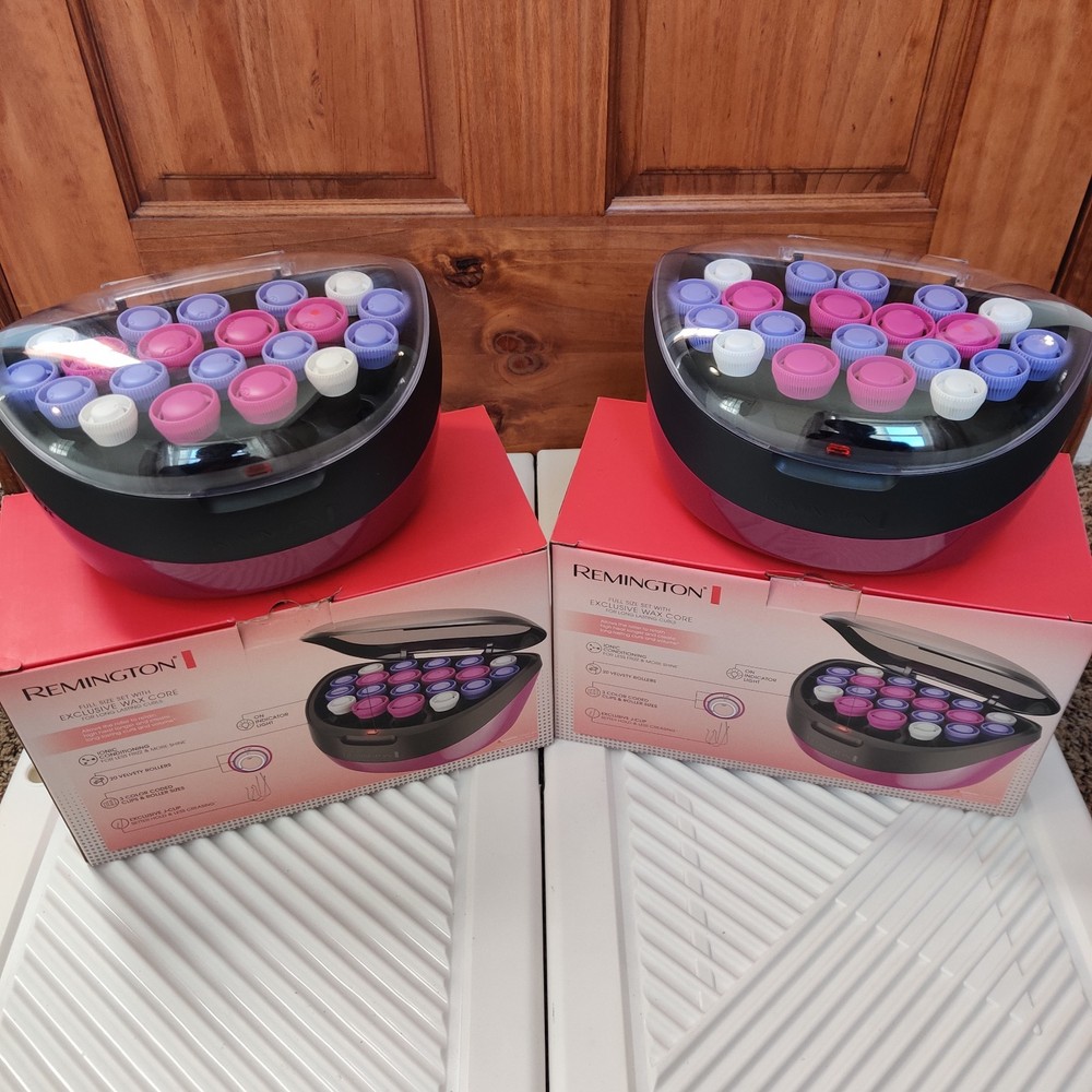 2 Remington Full Size Hot Roller Set with 20 Rollers "No Clips"