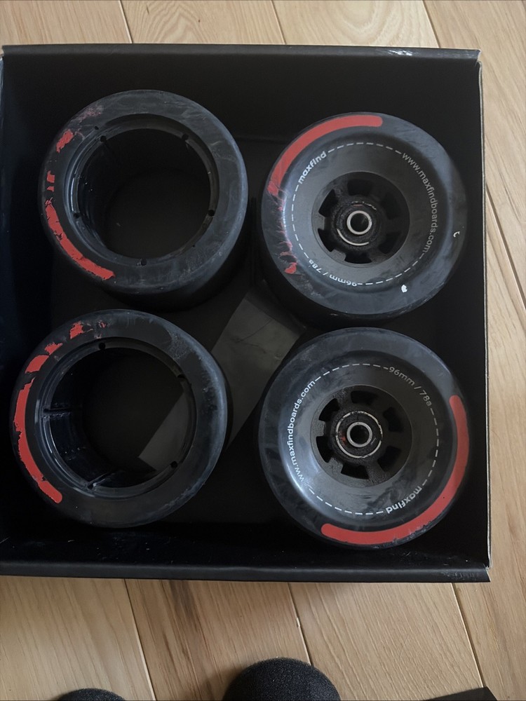Maxfind Skateboard Wheels 96mm 78a Black Used
