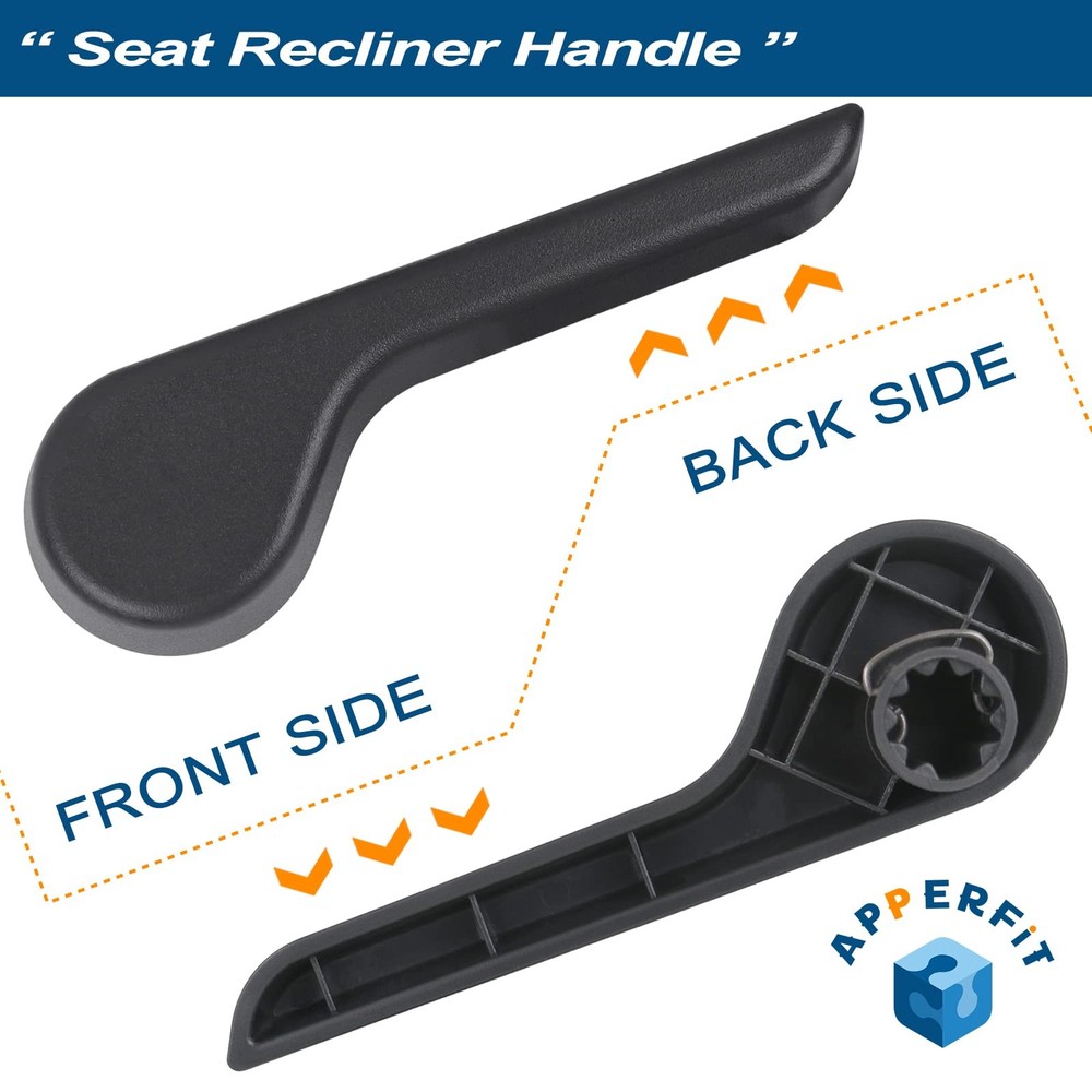 APPERFiT Seat Recliner Handle Lever Front Left+Right Side Seat, Black