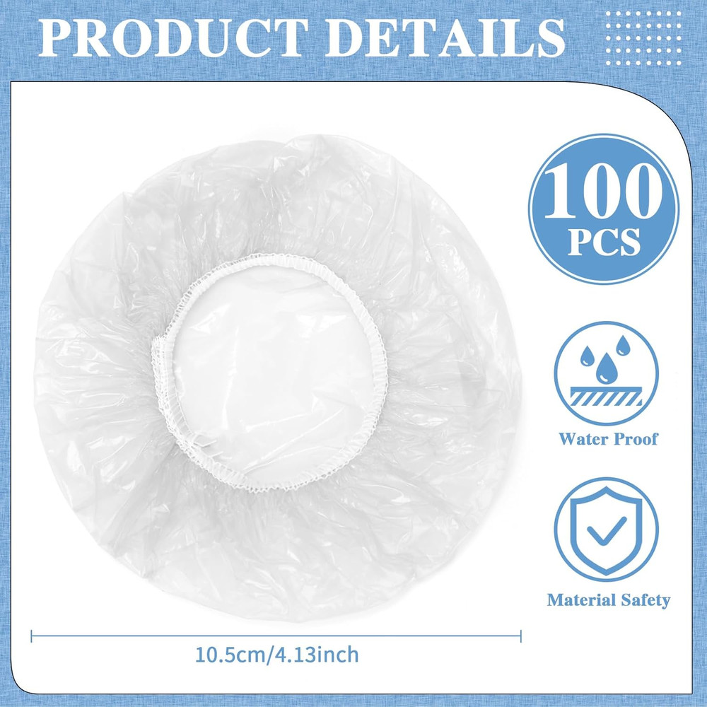 100 Pcs Scrunchie Drink Covers - Bulk Disposable Plastic Covers for Cups & Bever