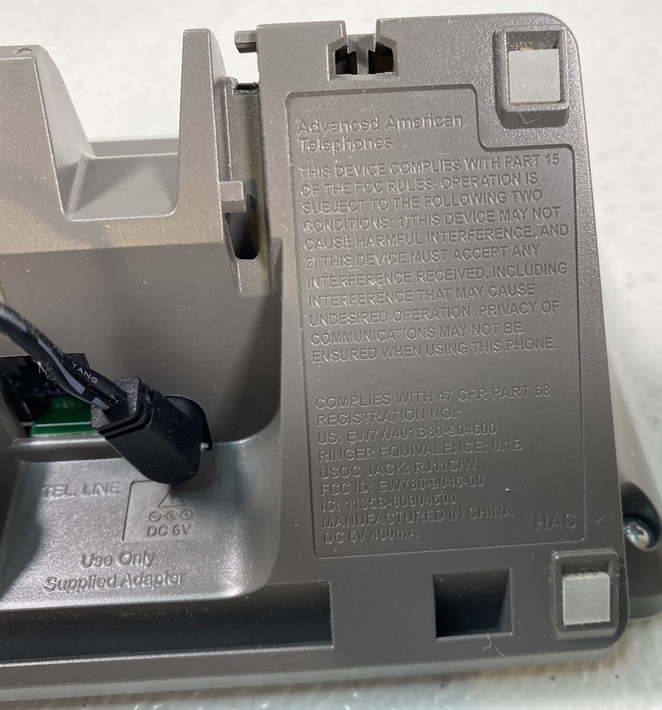 ATT Cordless Phone LCD Display & Digital Answer System EL52103 Tested