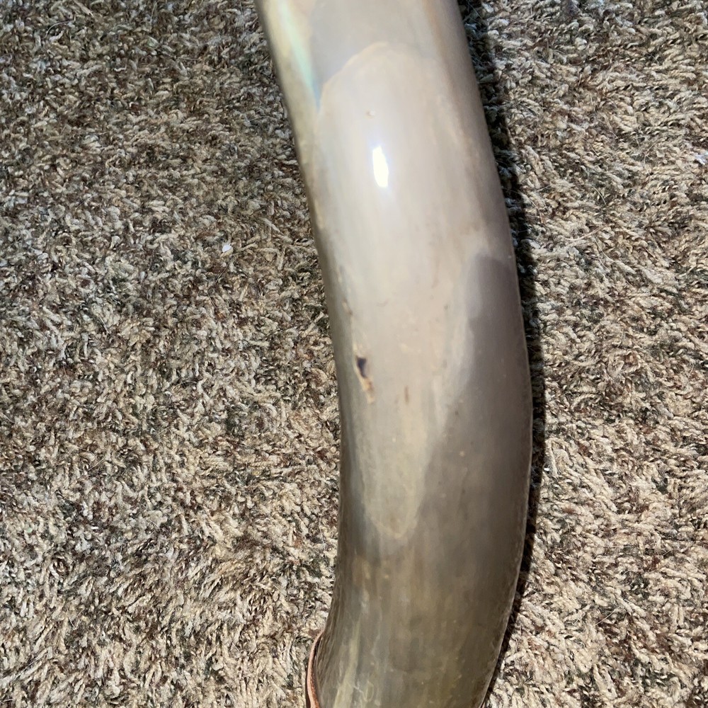 powder horn With Real Leather Without Caps Or Strap
