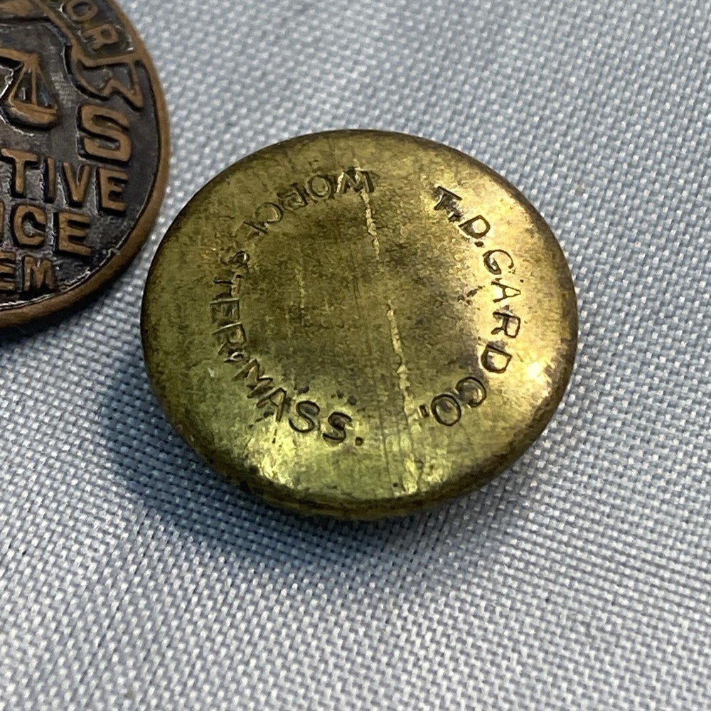 Antique US Selective Service System Legal Advisor Screwback Lapel Button
