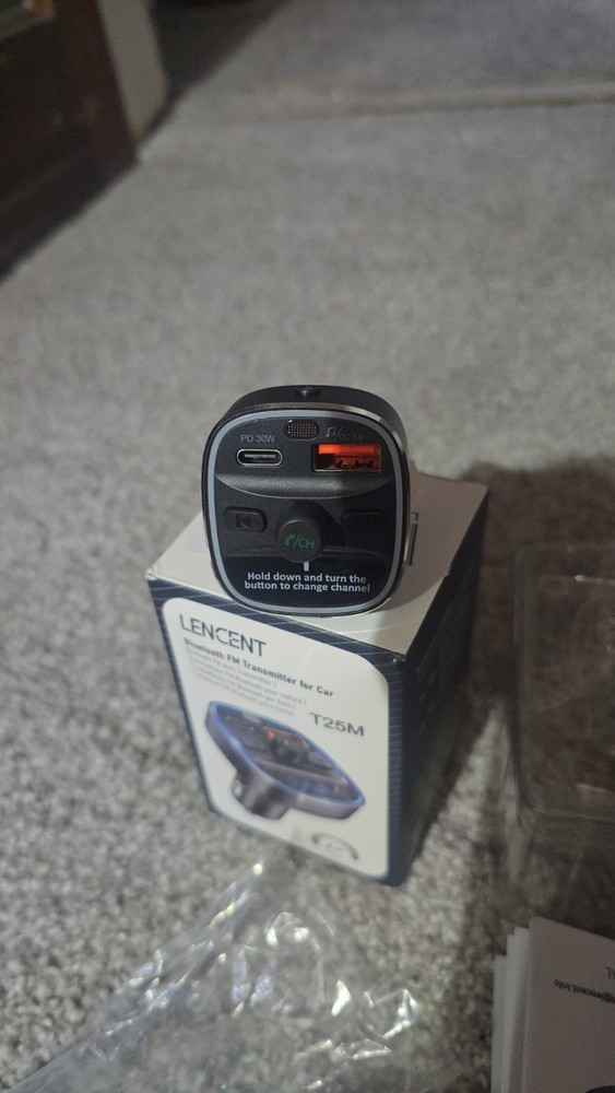 Bluetooth 5.4 FM Transmitter 48W PD30W Car Adapter Handsfree USB TF