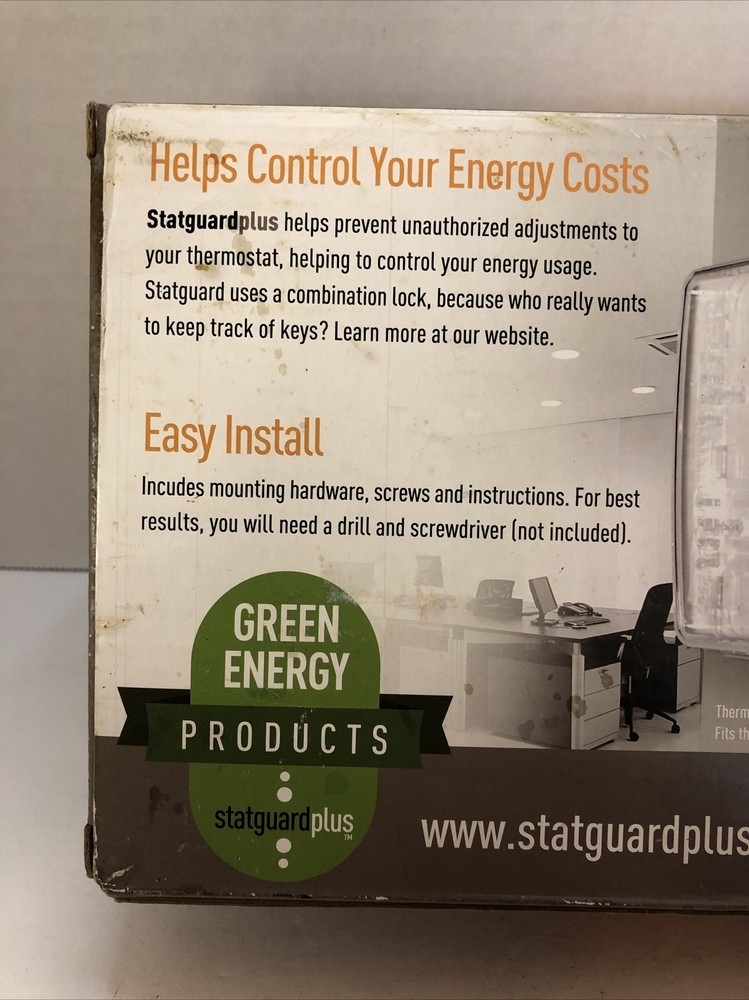 StatGuardPlus Universal Thermostat Guard Clear Changeable Code Combination Lock