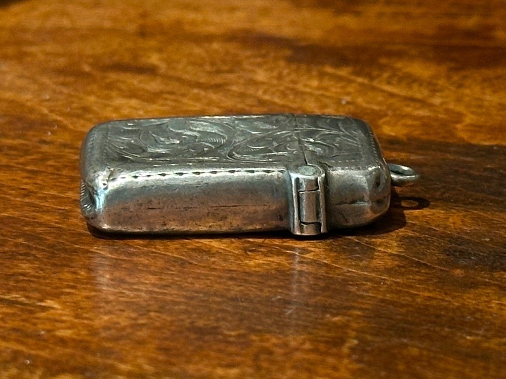 Antique Sterling Silver Match Safe c.1901- H.Huntly +Sons
