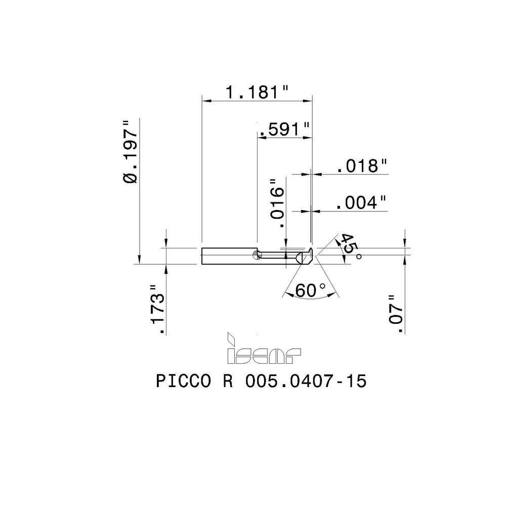 Iscar 14mm Cutting Depth, 5mm Diam, Internal Thread, Solid Carbide, Single Po...
