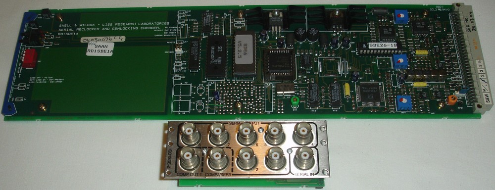 SNELL & WILCOX IQD1SDE RECLOCK SDI DISTRIB. AMPLIFIER & ENCODER WITH REAR MODULE