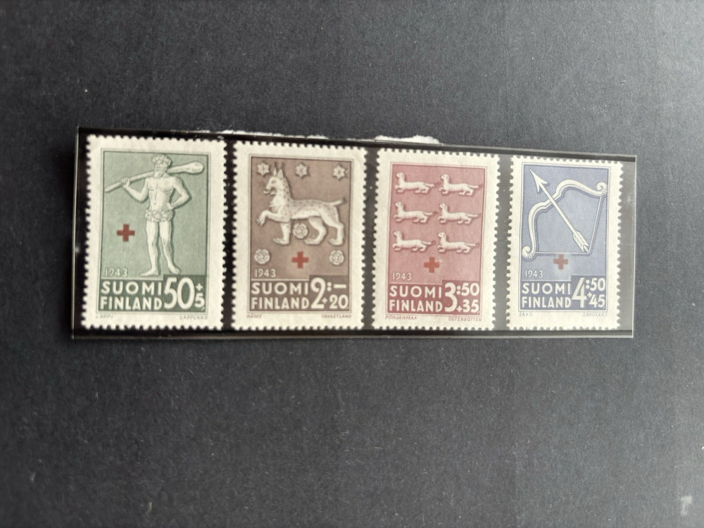1943 FINLAND ## B54-B57, RED CROSS ,MNH COMPLETE