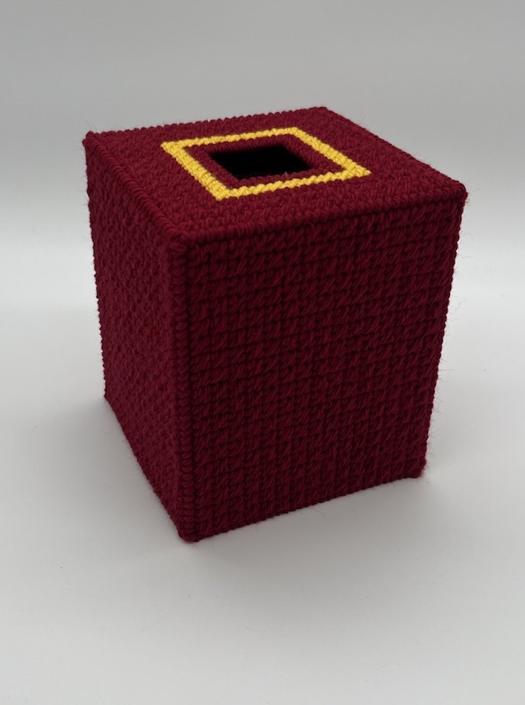 Washington Commanders Tissue Box Kleenex Sized Box Plastic Canvas Cover Handmade