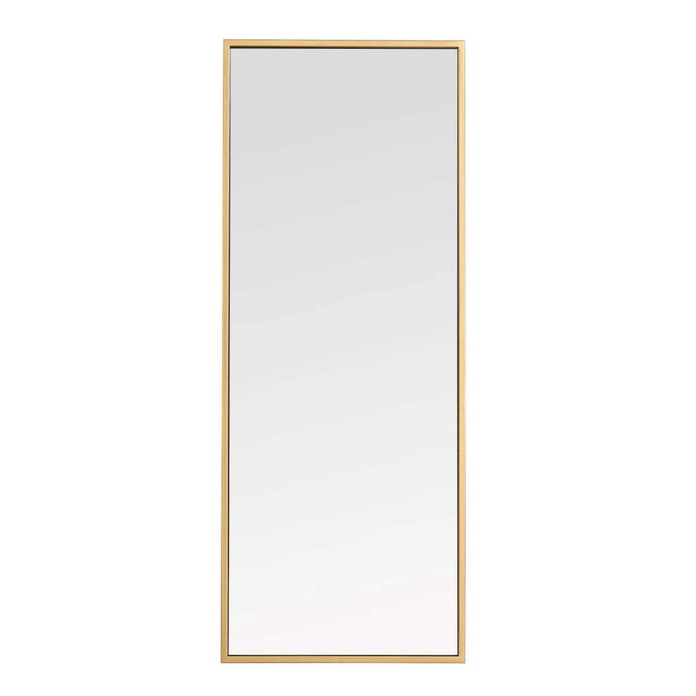 Elegant Lighting MR41436BR Monet 14" x 36" Rectangular Metal Framed Bathroom Wal