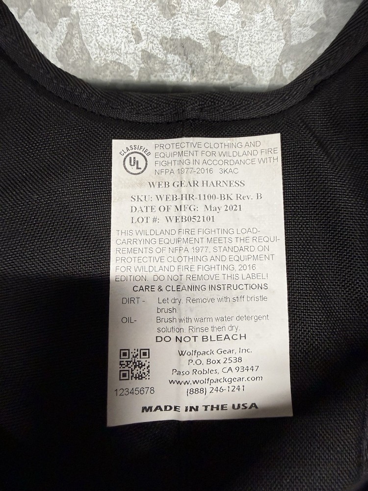 Wolfpack Gear - Wildland Firefighter Web Gear/Low