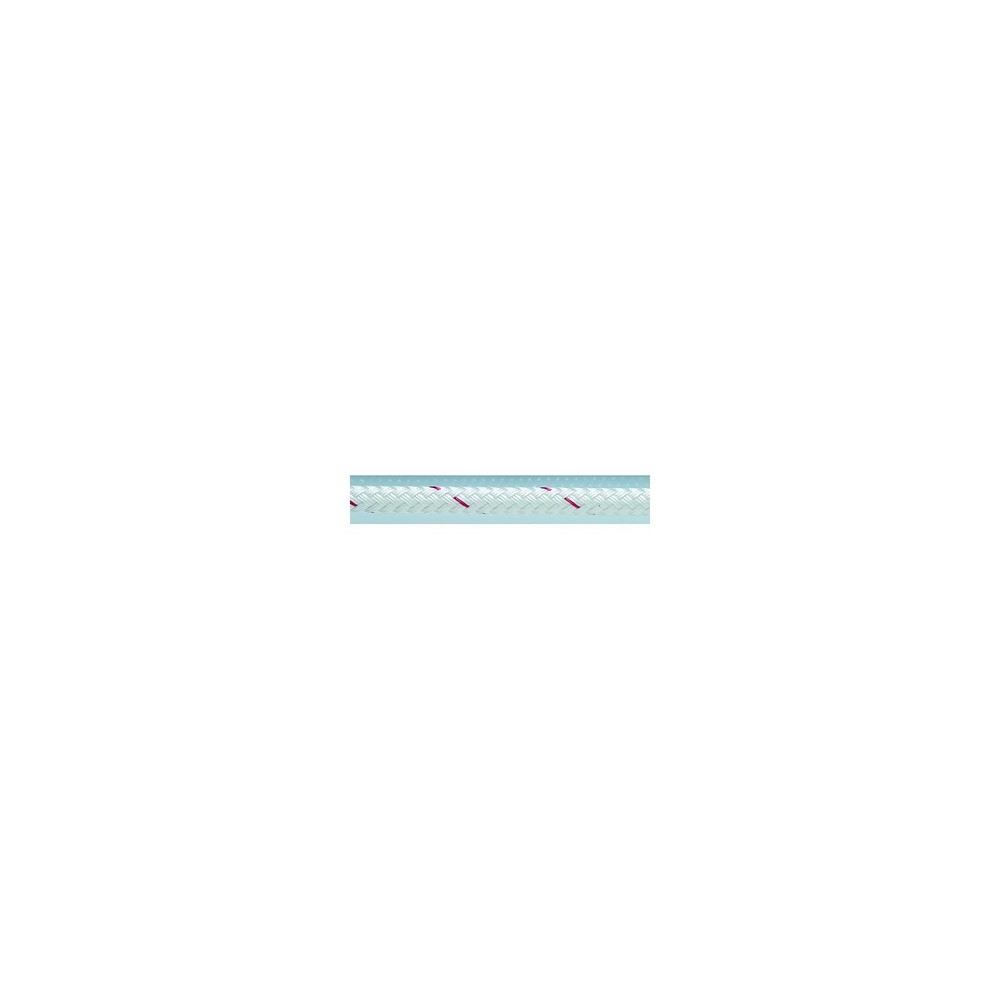 New England Ropes 21001200600 White Sta-Set Polyester Double Braid, 3/8" x 600'