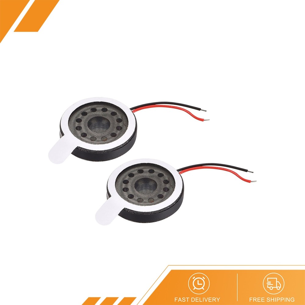 2 PACK 1W 8 Ohm 16mm Dia Speaker w Wire for Electronic Projects