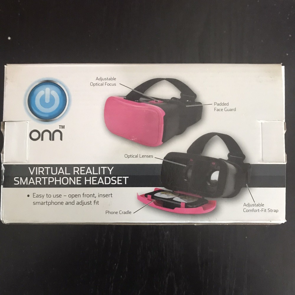 NEW-Pink-Virtual Reality Smartphone Headset Goggles-IPHONE / SAMSUNG / ANDROID
