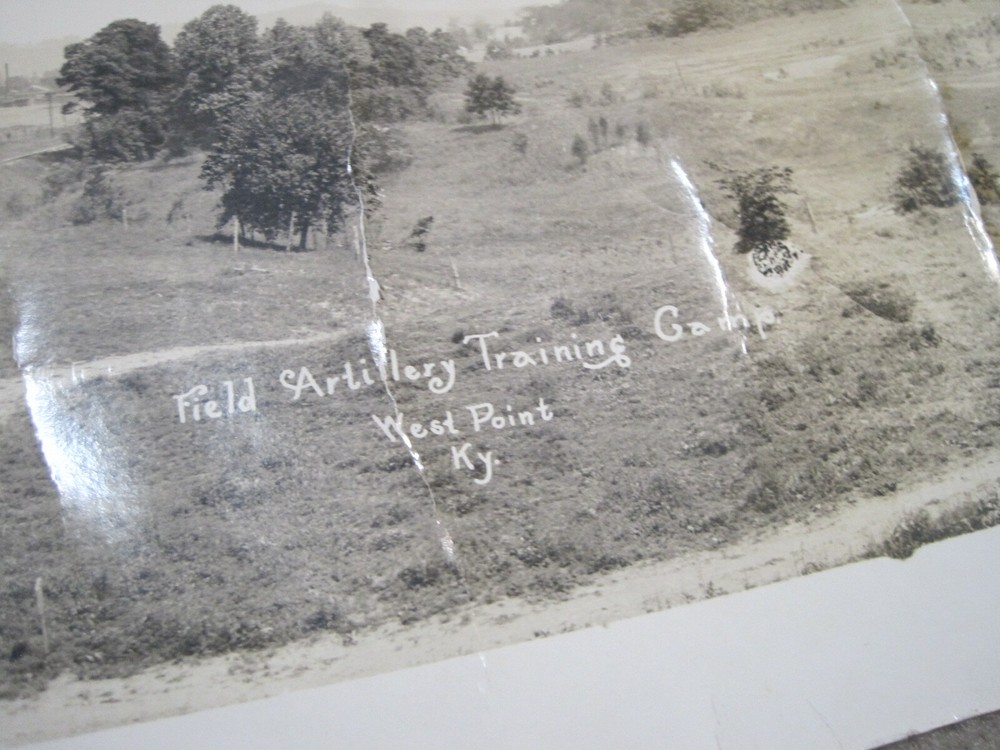 Antique & Original WW1 Panoramic Field Artillery Training West Point, KY