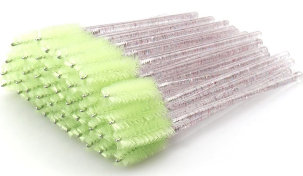 Disposable 50 pcs per pack eyelash brushes mascara wands  applicator  spoolies