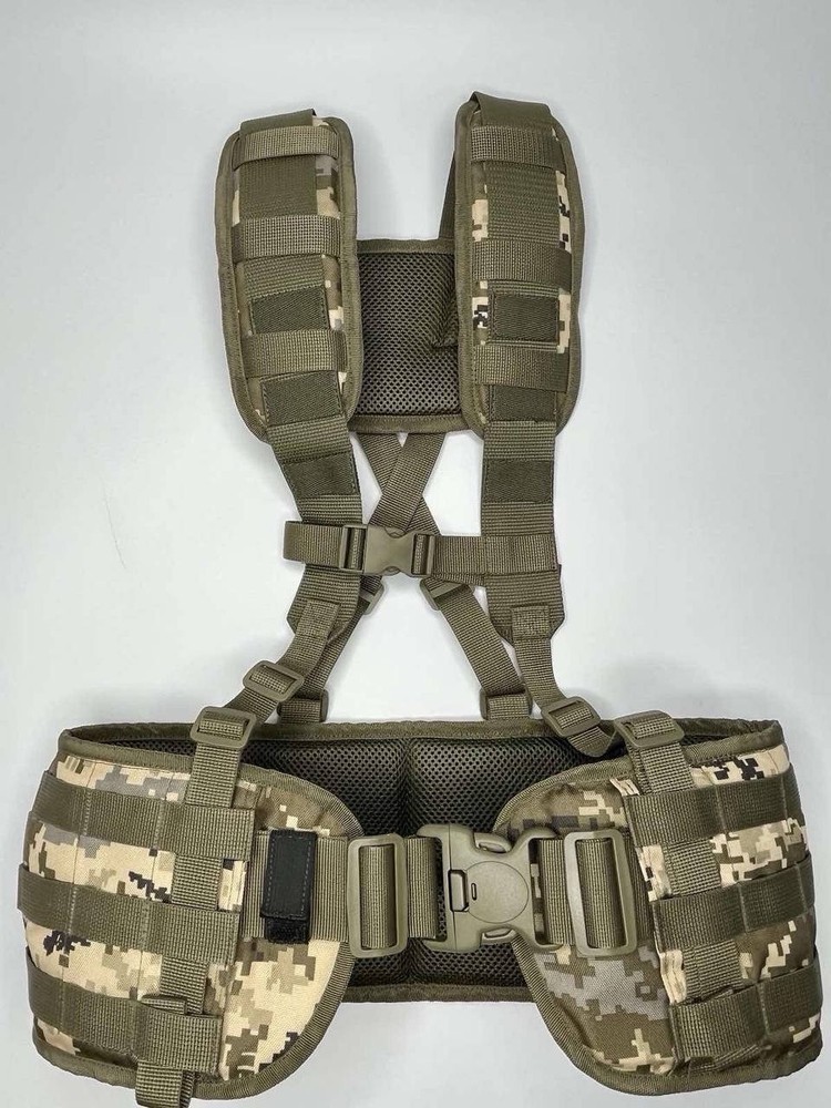 Tactical MOLLE Belt Harness RPS Load Bearing System Olive Adjustable